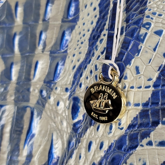 💥  Brahmin 2 PCS SET Shoulder Bag Purse Ombre Melbourne + XL Clutch NWT - Picture 8 of 16